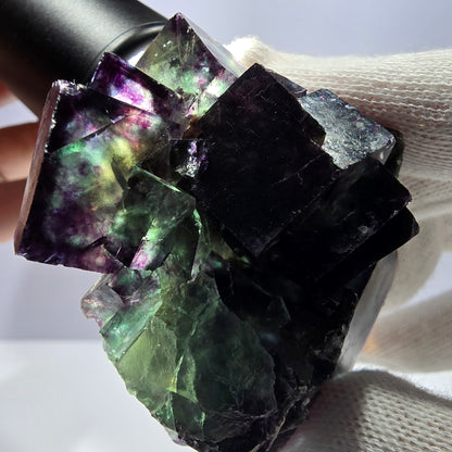 Seltene Phantom Fluorit Würfel Stufe grün lila zonal Okorusu Namibia 63*53*38mm