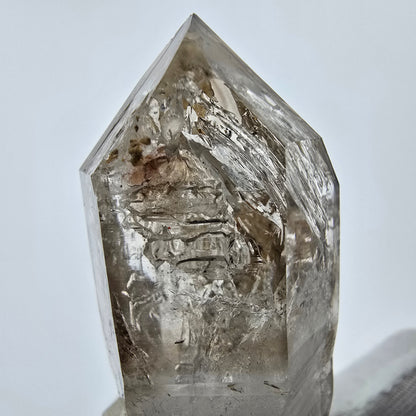 Enhydro Phantom Smoky Quartz Sceptre Tip 2x Bubble Goboboseb, Namibie 61*27*22mm 