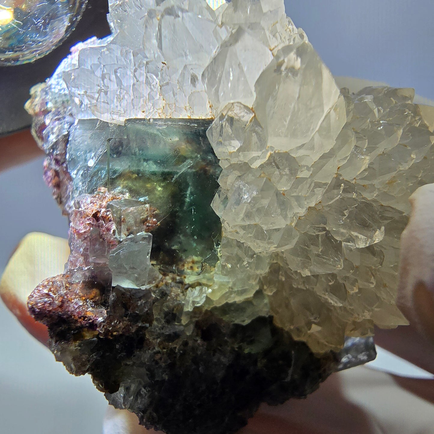 Rare Phantom Fluorite Cube, Quartz Specimen Green Okorusu, Namibia 48*38*32mm 