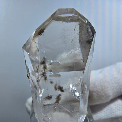 Enhydro Phantom Smoky Quartz Scepter with Calcite Valentine Pocket Goboboseb Namibia 47*22*14mm 