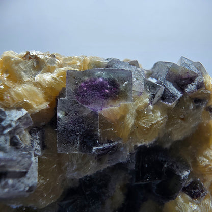 Bunte Phantom Fluorit Würfel Schörl Turmalin Muskovit Erongo, Namibia 55*46*21mm