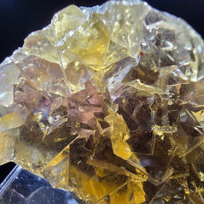Honey Pocket Phantom Fluorite stage jaune bleu Okorusu namibie 50*28*14mm collection
