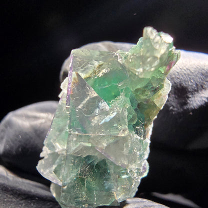 Niveau de cube de fluorite fantôme vert violet Okorusu, collection namibie 35*15*14mm
