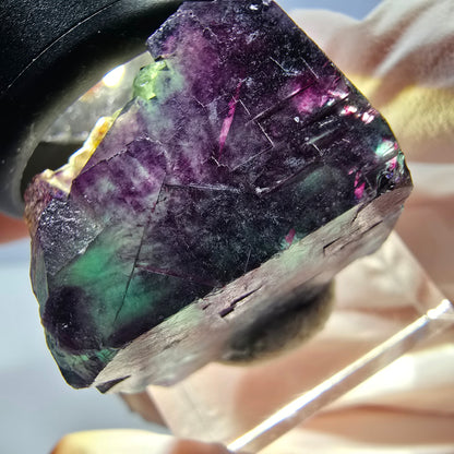 Phantom Fluorit Würfel parkettiert, grün lila Okorusu, Namibia 24*21*20mm