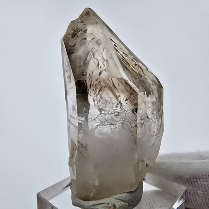 Enhydro Phantom Smoky Quartz Sceptre Tip 2x Bubble Goboboseb, Namibie 50*26*20mm 