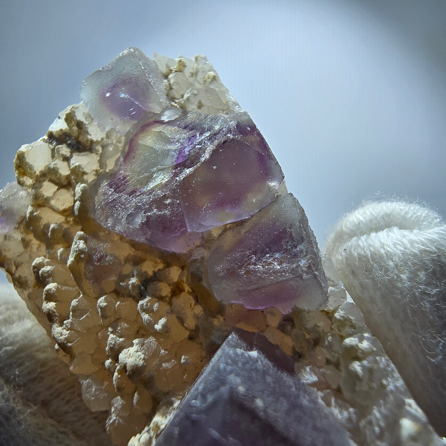 Cube de fluorite fantôme, spécimen de quartz vert violet, Omehane, Namibie, 46 x 25 x 20 mm 