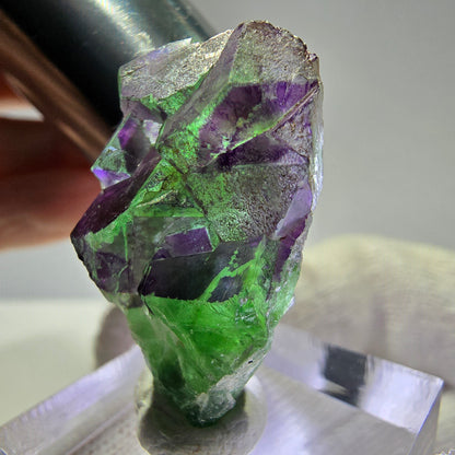 Phantom Fluorit Würfe Stufe, grün lila Erongo, Namibia 32*22*12mm