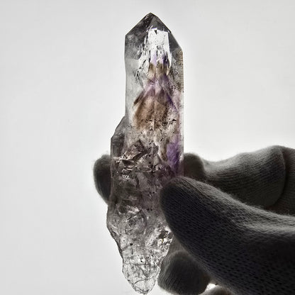 Sceptre d'améthyste hématite Enhydro, mine de calcite UV Streep, Namibie 81 x 22 x 21 mm 
