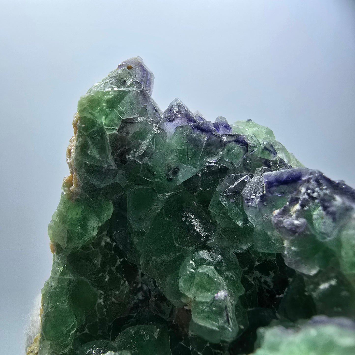 Cube de fluorite fantôme zonal, spécimen de muscovite, Erongo, Namibie, 63 x 50 x 43 mm 