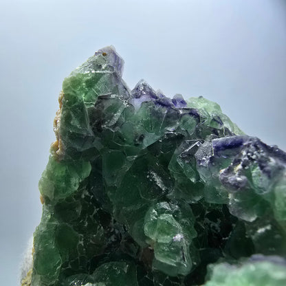 Cube de fluorite fantôme zonal, spécimen de muscovite, Erongo, Namibie, 63 x 50 x 43 mm 
