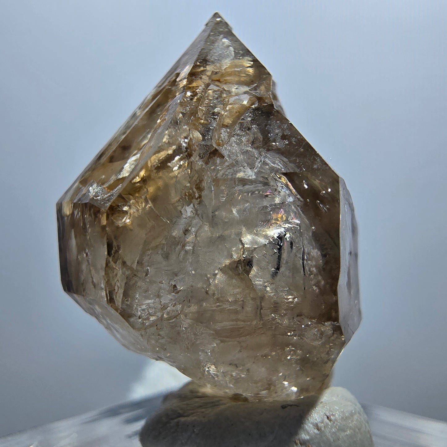 Klare Phantom Rauchquarz Zepter Spitze Goboboseb, Namibia 27*19*13mm