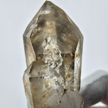 Enhydro Phantom Smoky Quartz Sceptre Tip 1x Bubble Goboboseb, Namibie 52*27*17mm 