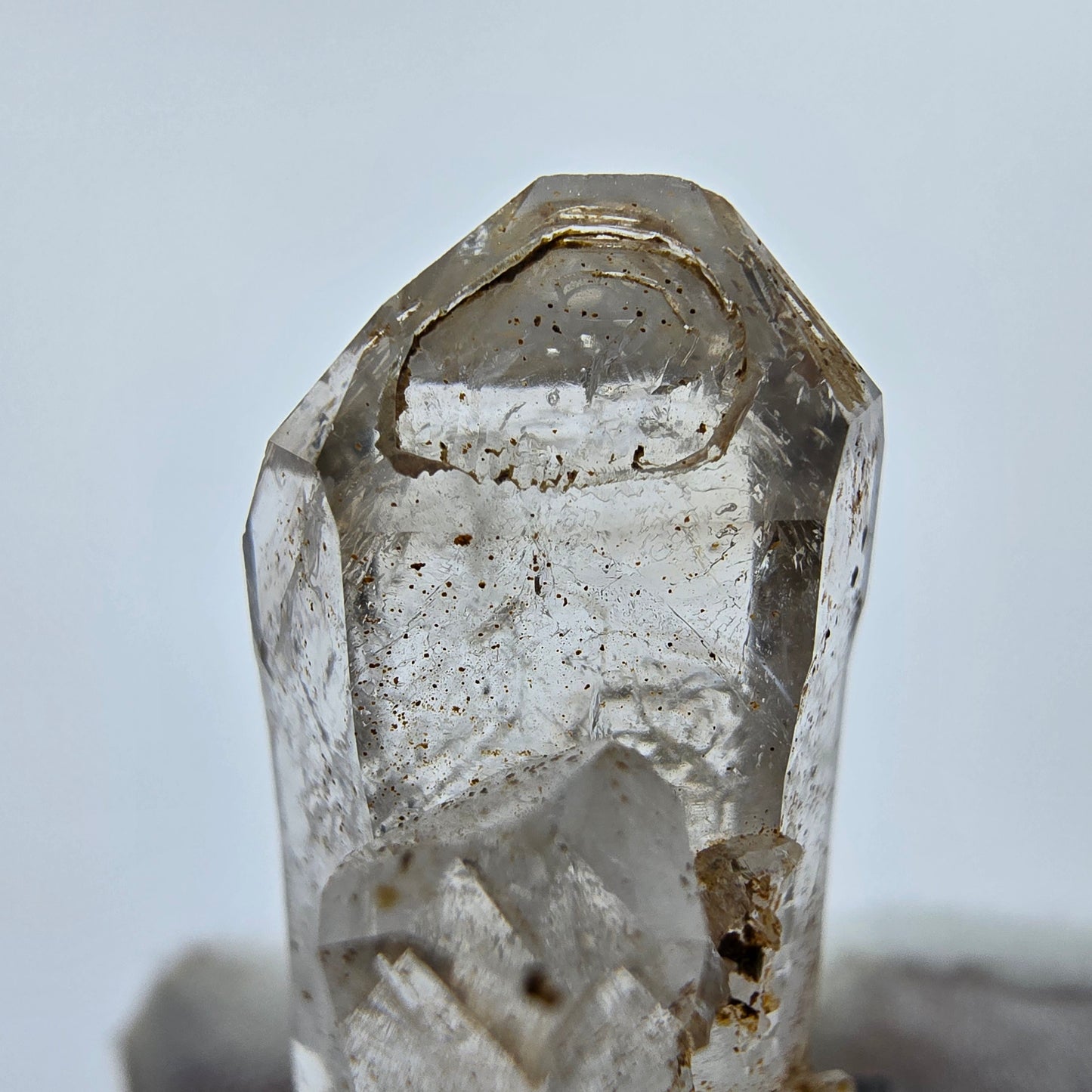 Embouts de sceptre à quartz fumé Enhydro Phantom 1x Bubble Goboboseb, Namibie 38*16*19mm 