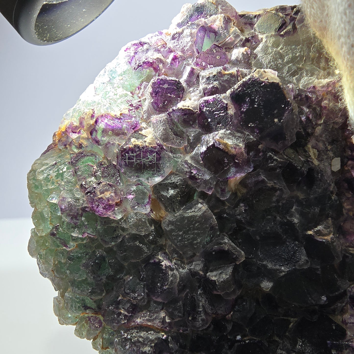 Grands cubes de fluorite vert violet zonal, spécimen d'hyalite Erongo, Namibie 96*67*42mm 