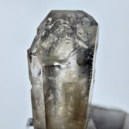 Rare Enhydro Phantom Smoky Quartz Point 3x Bubble Goboboseb, Namibie 45*21*14mm 