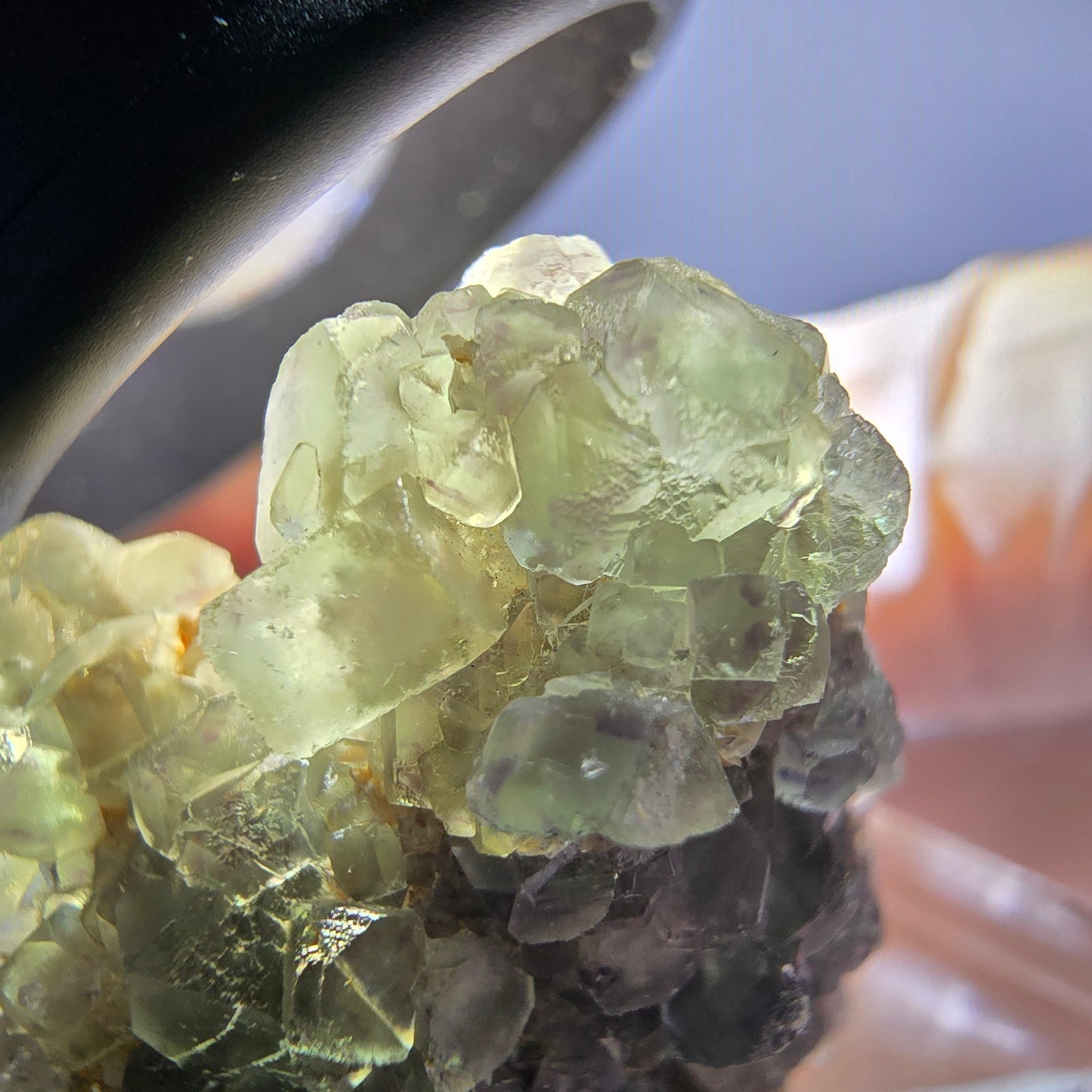 Phantom Fluorit Würfel, Quarz Stufe, grün Okorusu, Namibia 31*25*20mm