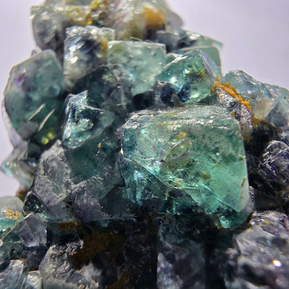 Cube de fluorite fantôme zonal, spécimen de tourmaline Schorl, Erongo, Namibie, 60 x 41 x 28 mm 