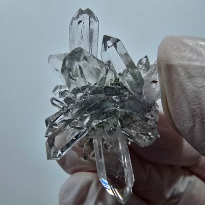 Quartz Starburst, spécimen de chlorite, mine Streep, Goboboseb, Namibie, 32 x 25 x 20 mm 