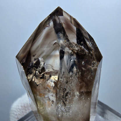 Enhydro Phantom Smoky Quartz Scepter, 2x Bubble Goboboseb, Namibia 33*19*17mm 