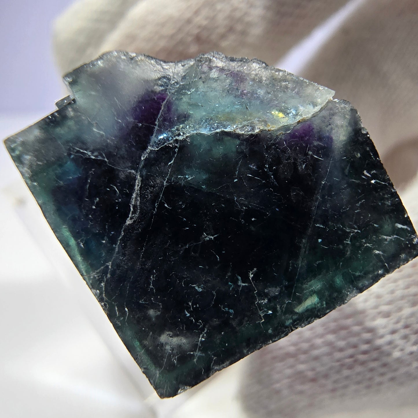 Phantom Fluorite Cube Specimen, Zonal - New Find! Okorusu, Namibia 28*18*18mm 