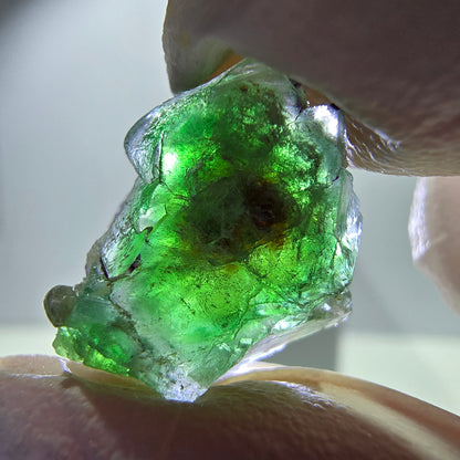 Lot de 7 fluorites fantômes, tourmalines scholl, muscovites, Erongo, Namibie, 24-14 mm 