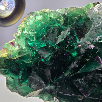 Cube de fluorite fantôme parqueté, zonal Okorusu Namibie 82*57*47mm 