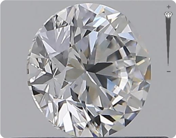 Diamant naturel de 0,50 carat GIA | Couleur D | Pureté VVS1 | Taille ronde | TB BI TB #D10017