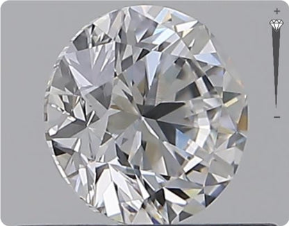 Diamant naturel de 0,50 carat GIA | Couleur D | Pureté VVS1 | Taille ronde | TB BI TB #D10017
