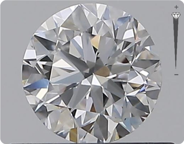 Diamant naturel de 0,50 carat GIA | Couleur D | Pureté VVS1 | Taille ronde | TB BI TB #D10017