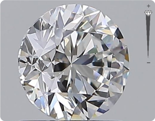 Natural 0.72ct GIA Diamond | Color D | Clarity IF | Round Brilliant Cut | EX EX EX #D10025
