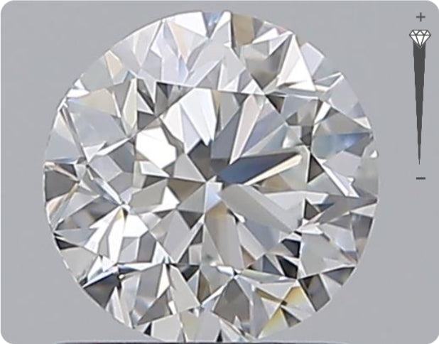 Natural 0.72ct GIA Diamond | Color D | Clarity IF | Round Brilliant Cut | EX EX EX #D10025