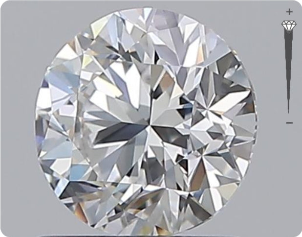 Natural 0.72ct GIA Diamond | Color D | Clarity IF | Round Brilliant Cut | EX EX EX #D10025