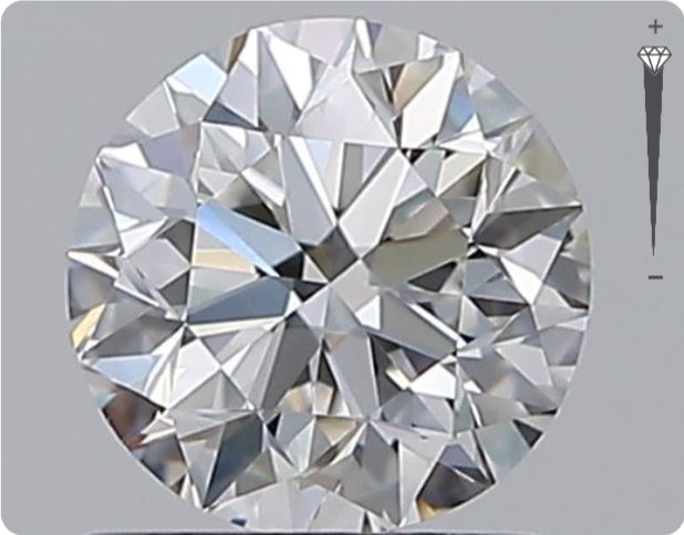Natural 0.72ct GIA Diamond | Color D | Clarity IF | Round Brilliant Cut | EX EX EX #D10025