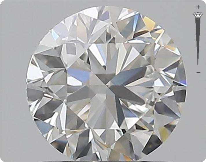 Diamant naturel 0.90ct GIA | Couleur D | Pureté SI1 | Taille ronde | GD EX VG #D10030