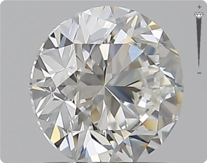 Diamant naturel 0.90ct GIA | Couleur D | Pureté SI1 | Taille ronde | GD EX VG #D10030
