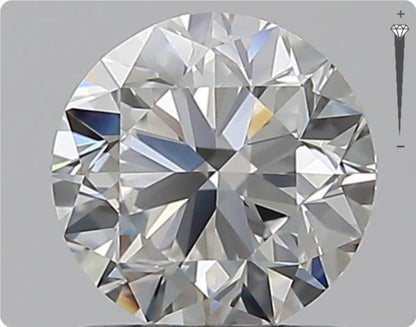 Diamant naturel 0.90ct GIA | Couleur D | Pureté SI1 | Taille ronde | GD EX VG #D10030