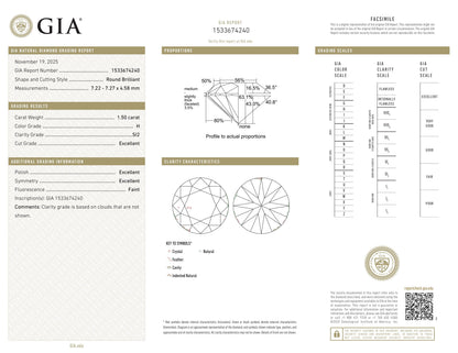 Diamant naturel 0.90ct GIA | Couleur D | Pureté VVS2 | Taille ronde | TB EX GD #D10052