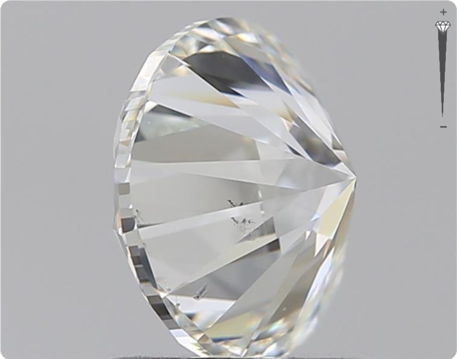 Diamant naturel de 0.70 ct GIA | Couleur F | Pureté SI1 | Taille ronde | TB EX TB #D10054