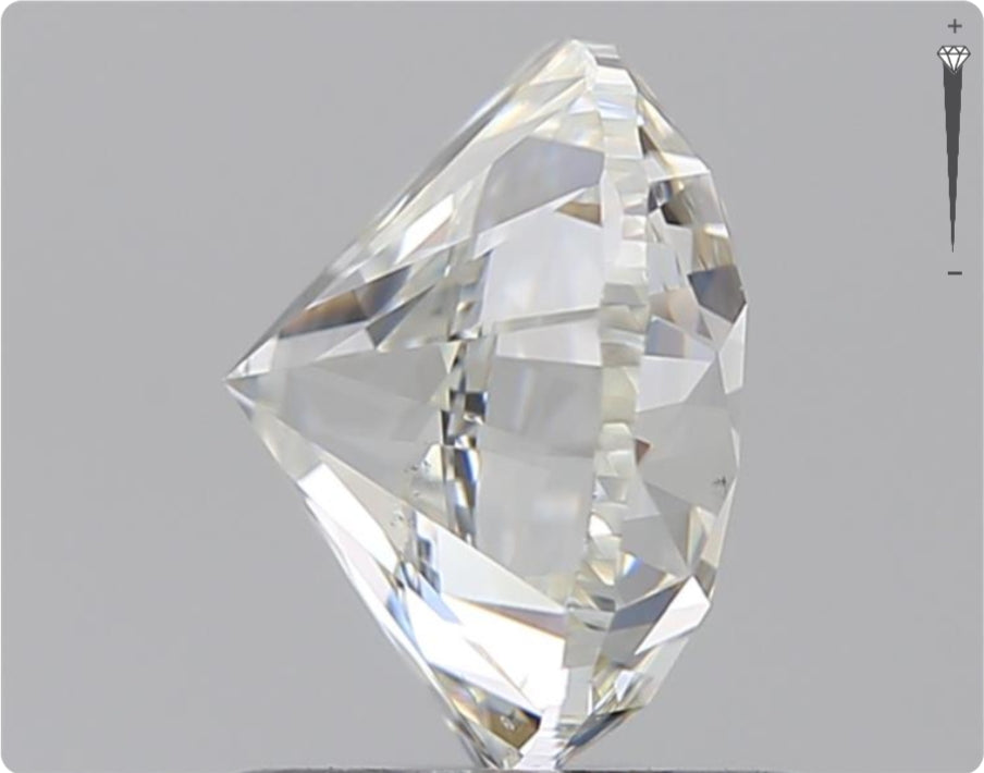 Diamant naturel de 0.70 ct GIA | Couleur F | Pureté SI1 | Taille ronde | TB EX TB #D10054