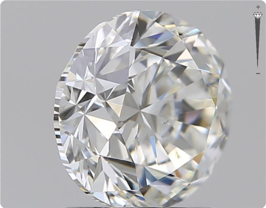Diamant naturel de 0.70 ct GIA | Couleur F | Pureté SI1 | Taille ronde | TB EX TB #D10054