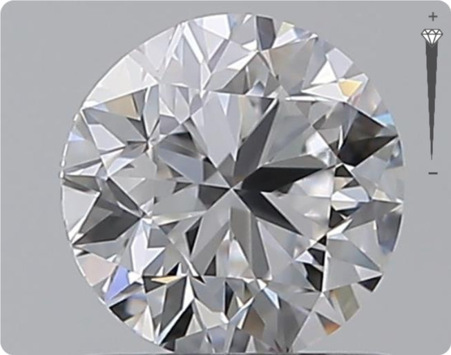 Natural 0.73ct GIA Diamond | Color E | Clarity VVS1 | Round Brilliant Cut | EX EX EX #D10059
