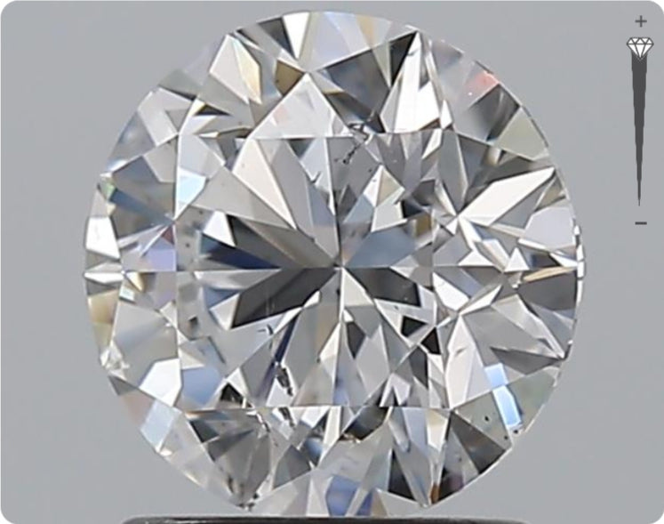 Diamant naturel GIA de 0.90ct | Couleur F | Pureté VVS1 | Taille ronde | EX EX EX #D10064