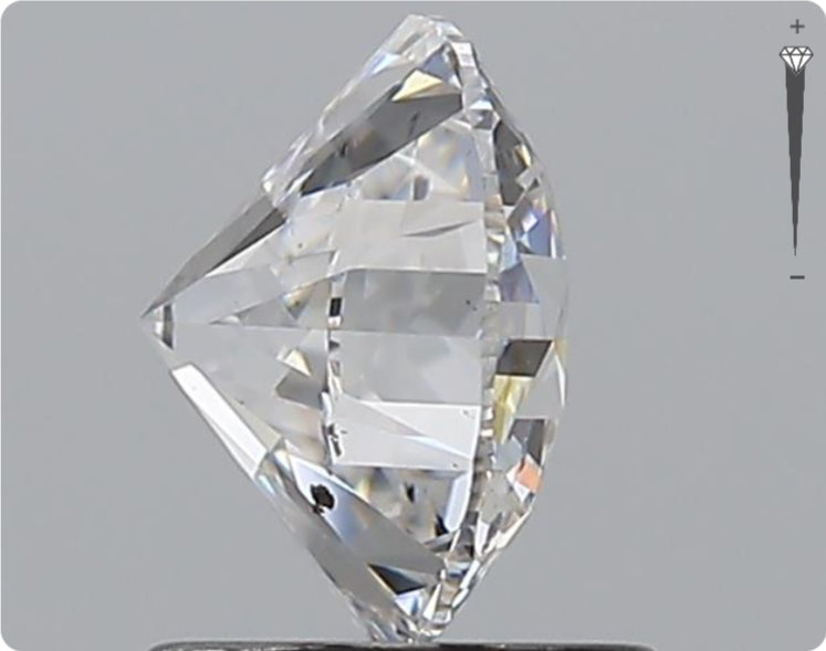 Diamant naturel GIA de 0.90ct | Couleur F | Pureté VVS1 | Taille ronde | EX EX EX #D10064
