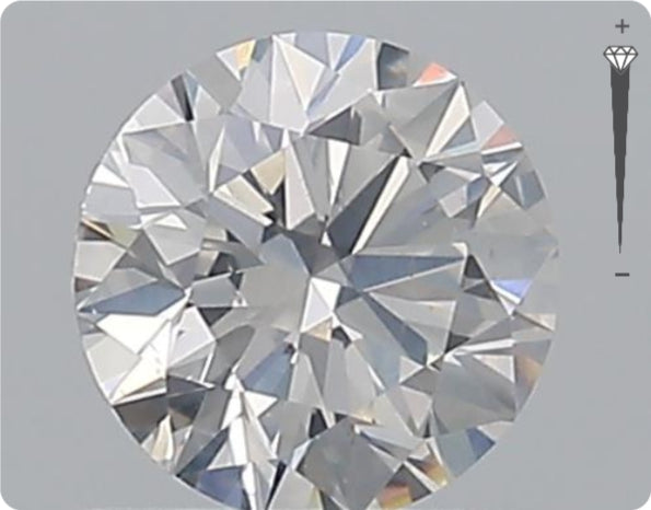 Diamant naturel GIA 0.73ct | Couleur F | Pureté SI1 | Taille Ronde | EX EX EX #D10065