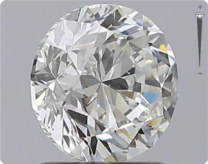 Diamant naturel GIA 1,50 ct | Couleur H | Pureté SI2 | Taille ronde | TB EX TB #D10072