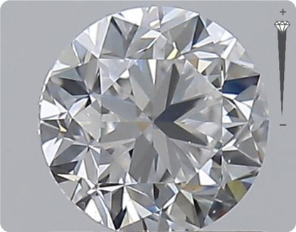 Natural 0.53ct GIA Diamond | Color E | Clarity VVS2 | Round Brilliant Cut | EX EX EX #D10073