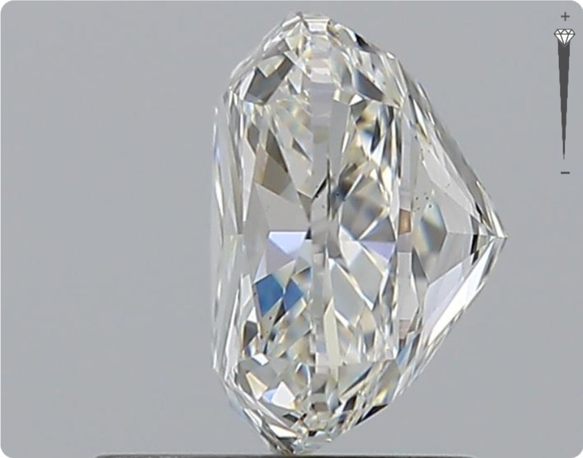 Diamant naturel GIA 1,70 ct | Couleur F | Pureté VVS2 | Ovale | TB EX EX #D10121
