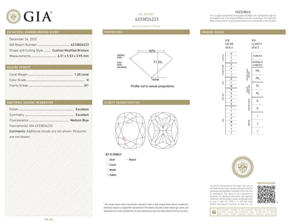 Diamant naturel 1,02 ct GIA | Couleur I | Pureté SI1 | Ovale | TB EX TB #D10141