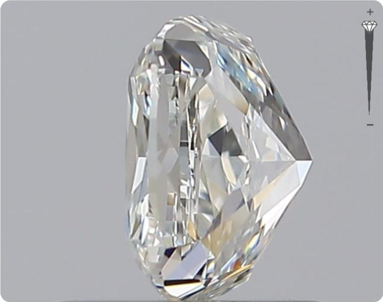Diamant naturel GIA 0,82 ct | Couleur I | Pureté IF | Ovale | EX EX VG #D10156