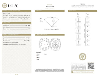 Diamant naturel 0.90ct GIA | Couleur G | Pureté VS2 | Ovale | EX EX EX #D10190